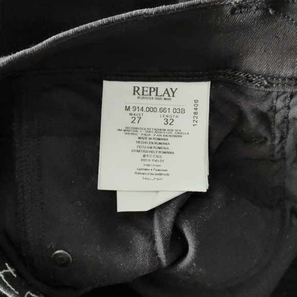 Replay Anbass HyperFlex Jeans Size 27x32 - Picture 6 of 10